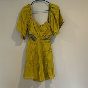 Free people Cross of Sunlight mini dress. Fennel seed color. Medium